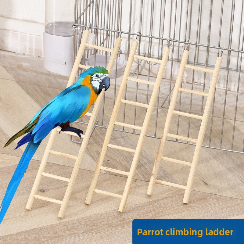 Wooden Bird Cage Climbing Ladder