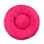 Plush Round Machine-Washable Calming Pet Bed for Dogs & Cats | Soft Long Plush Warm Sleeping Cushion
