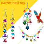 Colorful Parrot Bell Toy with Hanging Chain