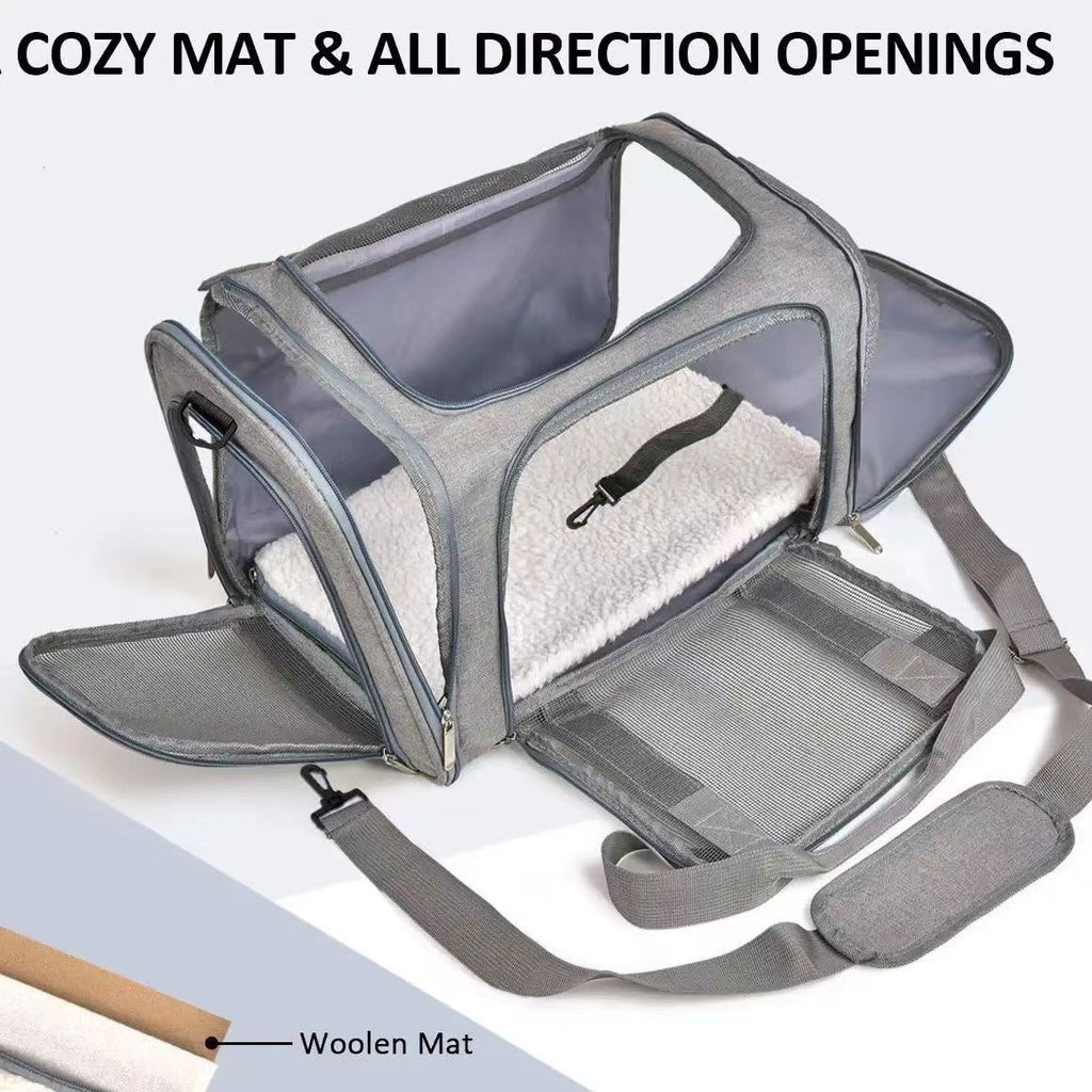 Furthers Pet Carrier Bag for Cats & Small Dogs – Soft-Sided Travel Carrier with Shoulder Strap (Up to 9kg / 19.8lbs)