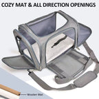 Furthers Pet Carrier Bag for Cats & Small Dogs – Soft-Sided Travel Carrier with Shoulder Strap (Up to 9kg / 19.8lbs)