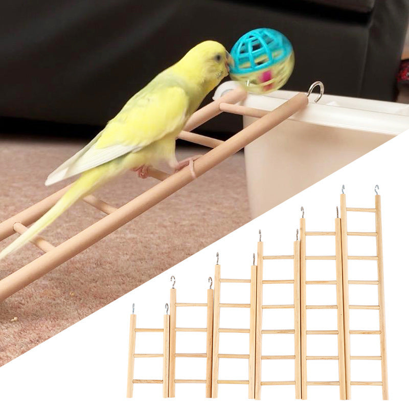 Wooden Bird Cage Climbing Ladder