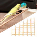 Natural Wooden Bird Climbing Ladder – Cage Exercise Toy for Parrots, Budgies, Cockatiels & Small Pets