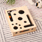 Solid Wood Maze Cat Scratching Puzzle Toy Box