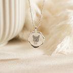 Custom Pet Memorial Necklace – Personalized Pet Photo & Name Engraved Stainless Steel Keepsake Pendant