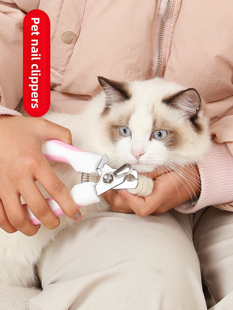 Professional Pet Nail Clipper for Cats & Dogs – Stainless Steel Grooming Trimmer with Ergonomic Safety Handle