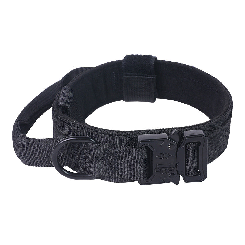 Heavy Duty Tactical Dog Collar & Leash Set for Large Dogs - Adjustable Nylon Military Training Collar with Secure Buckle