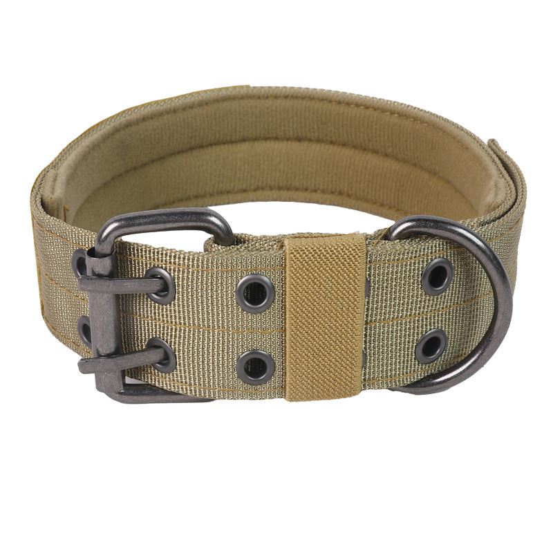 Heavy Duty Tactical Dog Collar & Leash Set for Large Dogs - Adjustable Nylon Military Training Collar with Secure Buckle