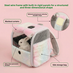 Transparent Pet Travel Backpack with Thermometer