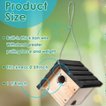 Wooden Hanging Birdhouse & Bird Feeder for Outdoor Gardens – Natural Wood Bird Shelter for Wild Birds and Backyard Wildlife