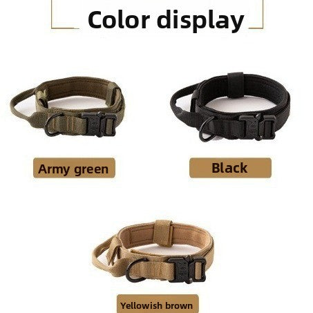 Heavy Duty Tactical Dog Collar & Leash Set for Large Dogs - Adjustable Nylon Military Training Collar with Secure Buckle