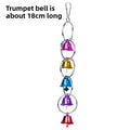 Colorful Parrot Bell Toy with Hanging Chain