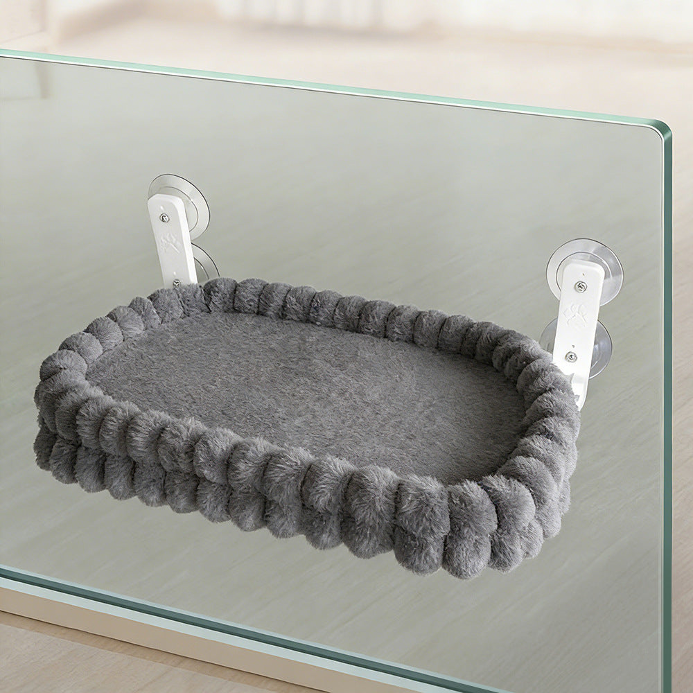 Foldable Double-Sided Cat Hammock with Suction Cups