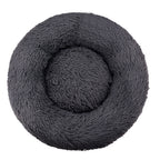 Plush Round Machine-Washable Calming Pet Bed for Dogs & Cats | Soft Long Plush Warm Sleeping Cushion