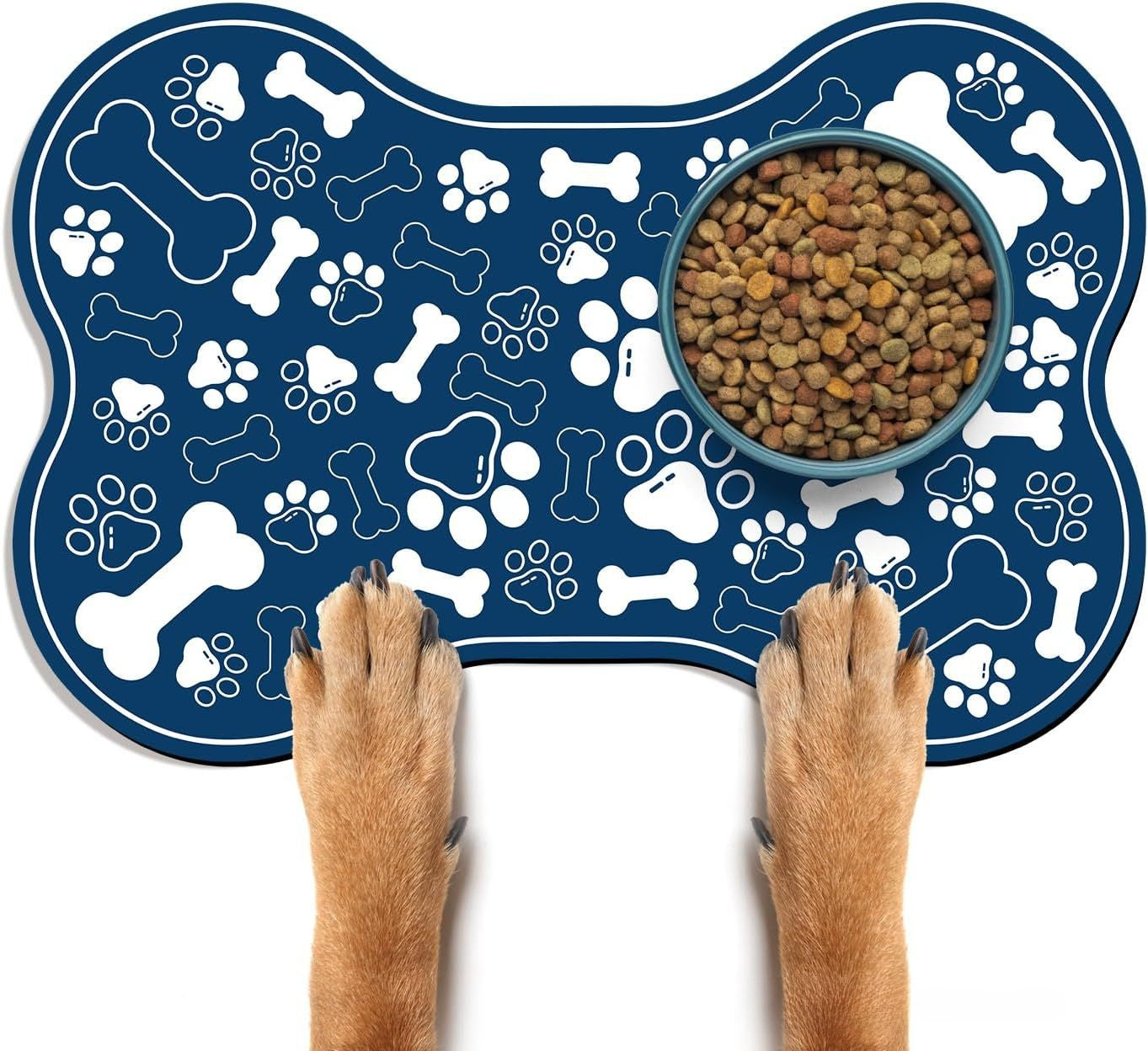 Absorbent Waterproof Dog Feeding Mat – Non-Slip Quick-Dry Pet Food & Water Bowl Mat for Mess-Free Floors