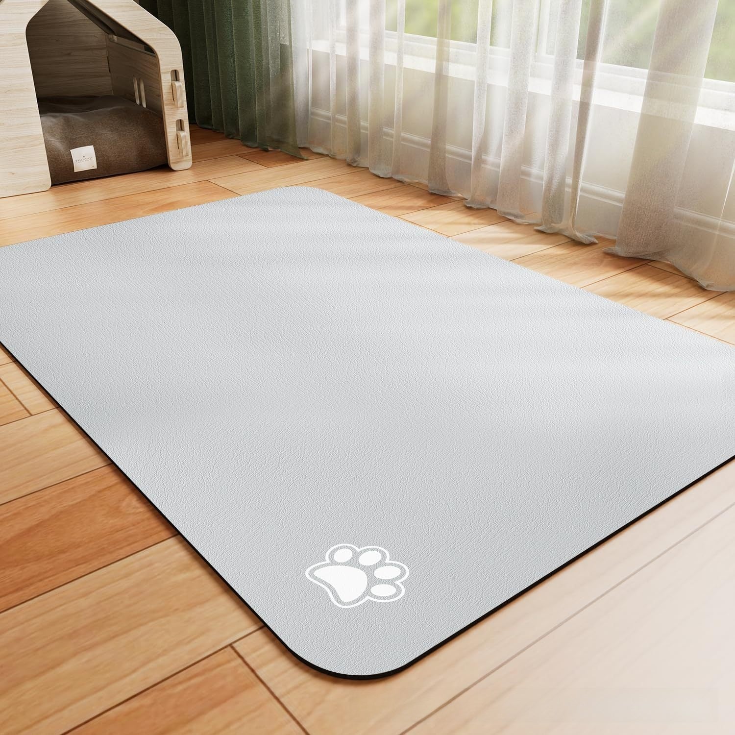Absorbent Waterproof Dog Feeding Mat – Non-Slip Quick-Dry Pet Food & Water Bowl Mat for Mess-Free Floors