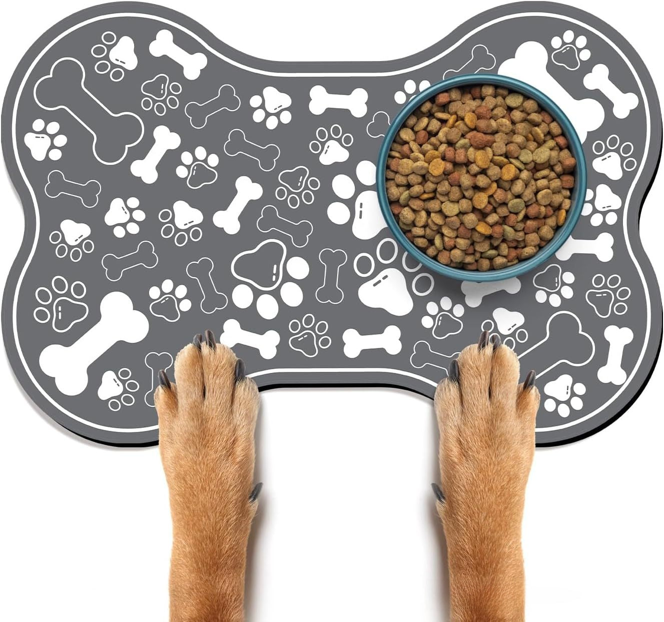 Absorbent Waterproof Dog Feeding Mat – Non-Slip Quick-Dry Pet Food & Water Bowl Mat for Mess-Free Floors