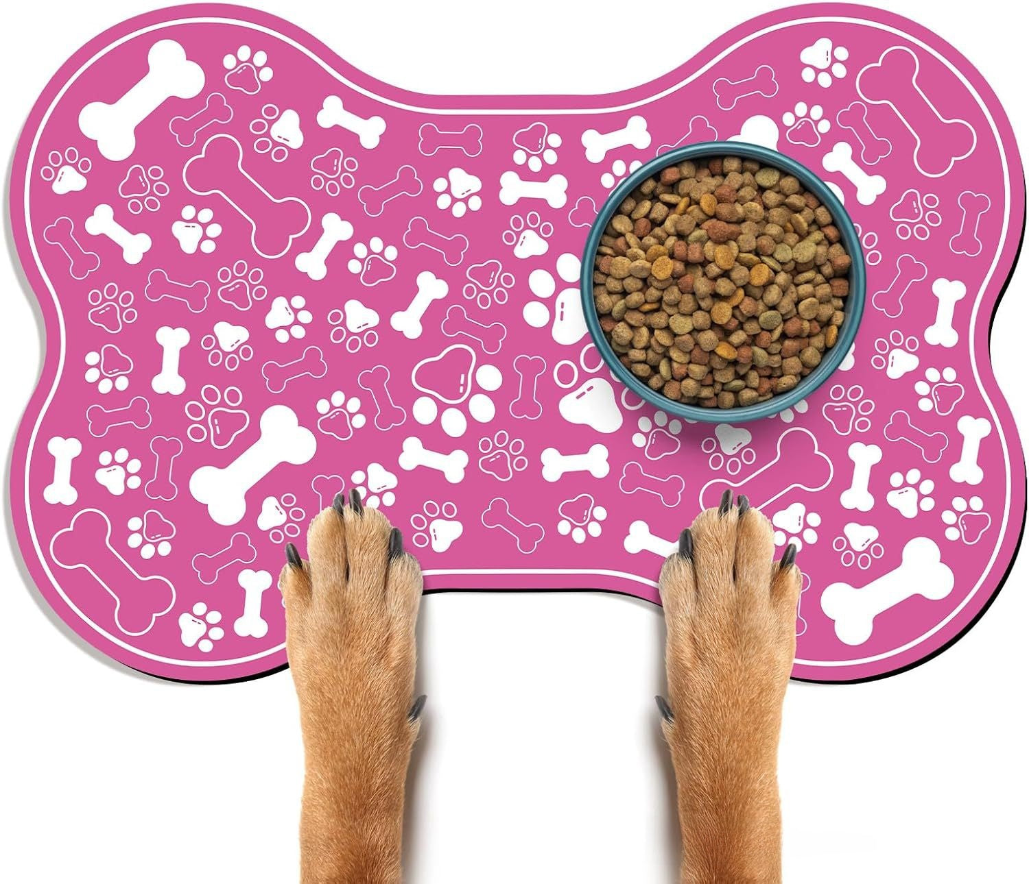 Absorbent Waterproof Dog Feeding Mat – Non-Slip Quick-Dry Pet Food & Water Bowl Mat for Mess-Free Floors