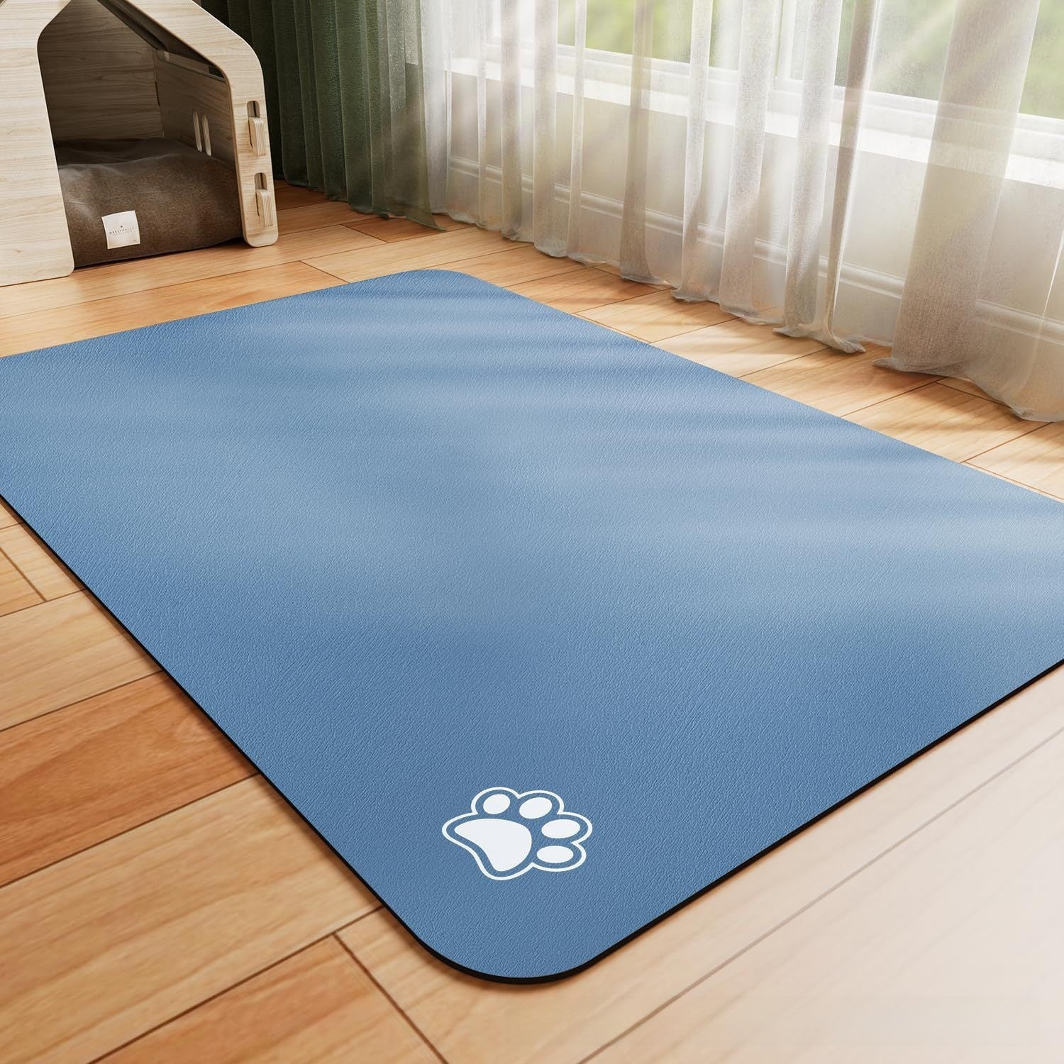 Absorbent Waterproof Dog Feeding Mat – Non-Slip Quick-Dry Pet Food & Water Bowl Mat for Mess-Free Floors