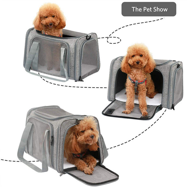 Furthers Pet Carrier Bag for Cats & Small Dogs – Soft-Sided Travel Carrier with Shoulder Strap (Up to 9kg / 19.8lbs)