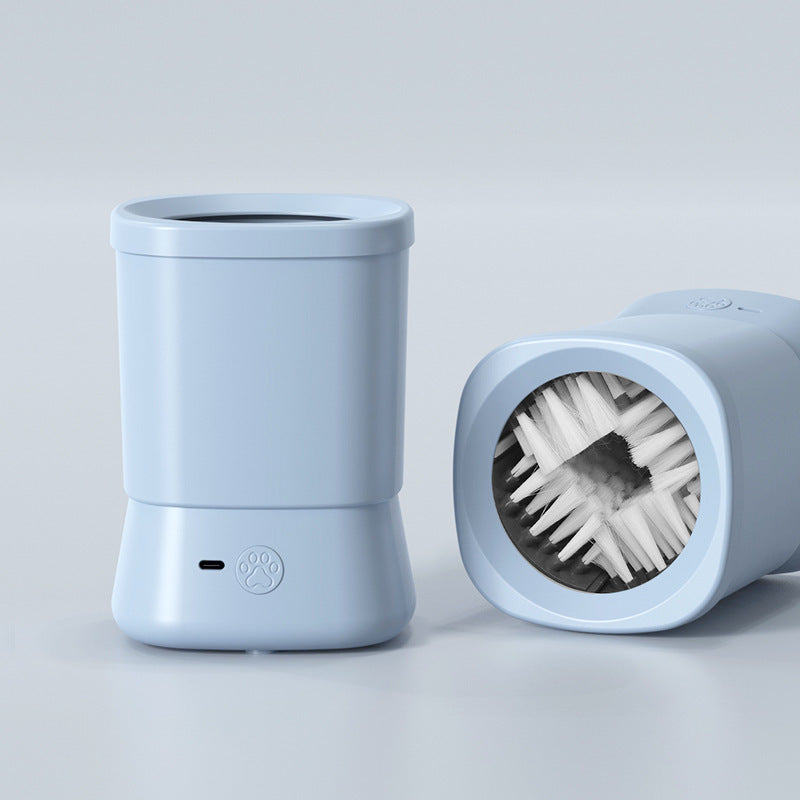 Automatic Electric Pet Paw Cleaner Cup – Rechargeable USB Dog & Cat Paw Washer with Soft Silicone Bristles for Muddy Paws