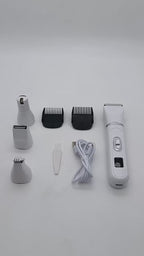 4-in-1 Pet Grooming Clipper & Nail Grinder – USB Rechargeable Dog and Cat Grooming Kit with Digital Display